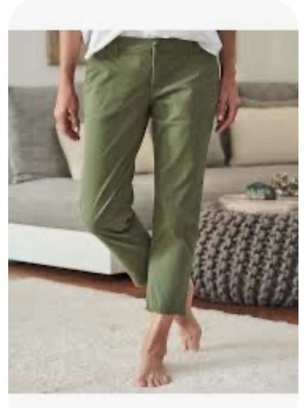Frank & Eileen Wicklow Pant - olive green- Size 8